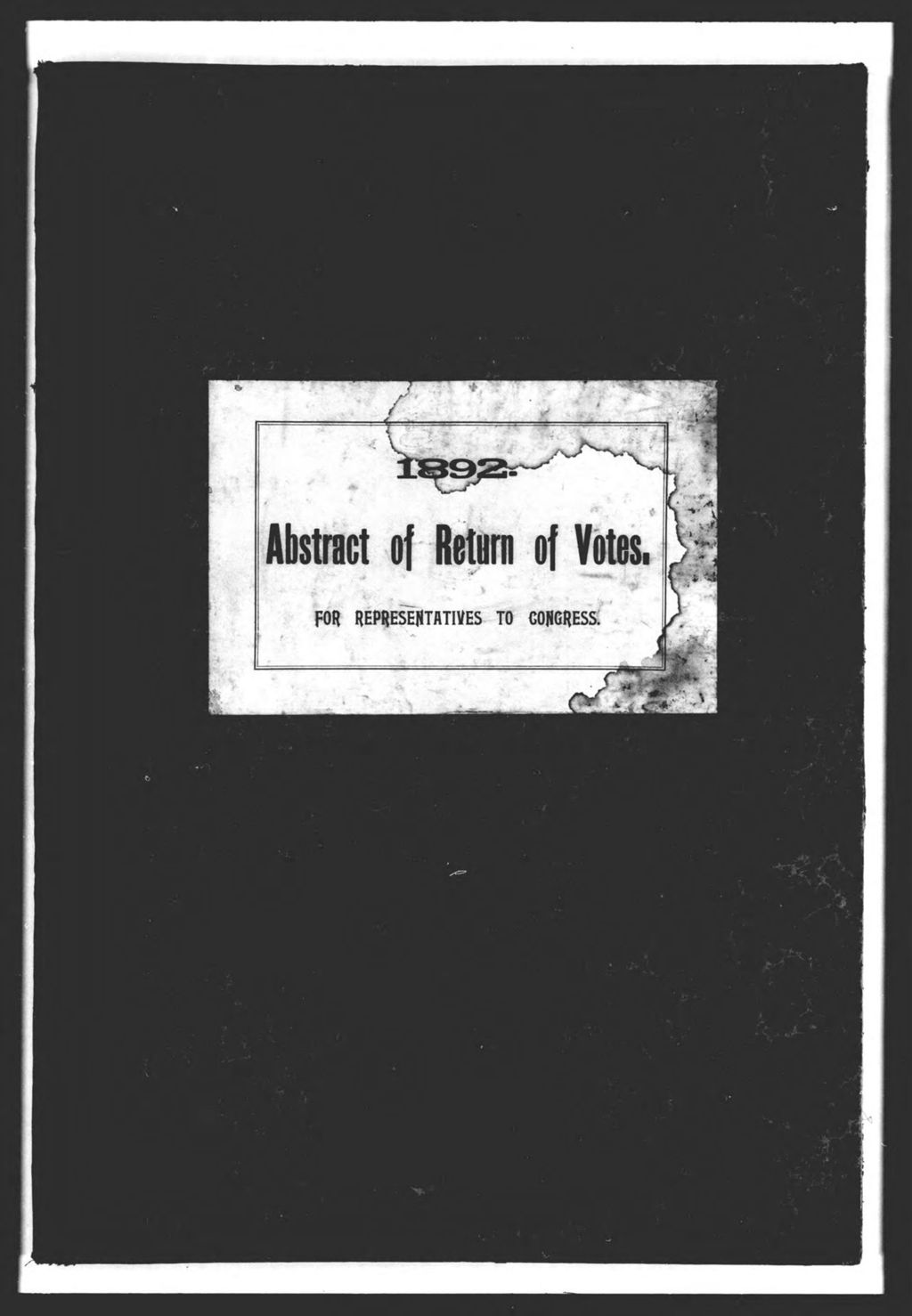 Miniature of General Election: Representatives to Congress