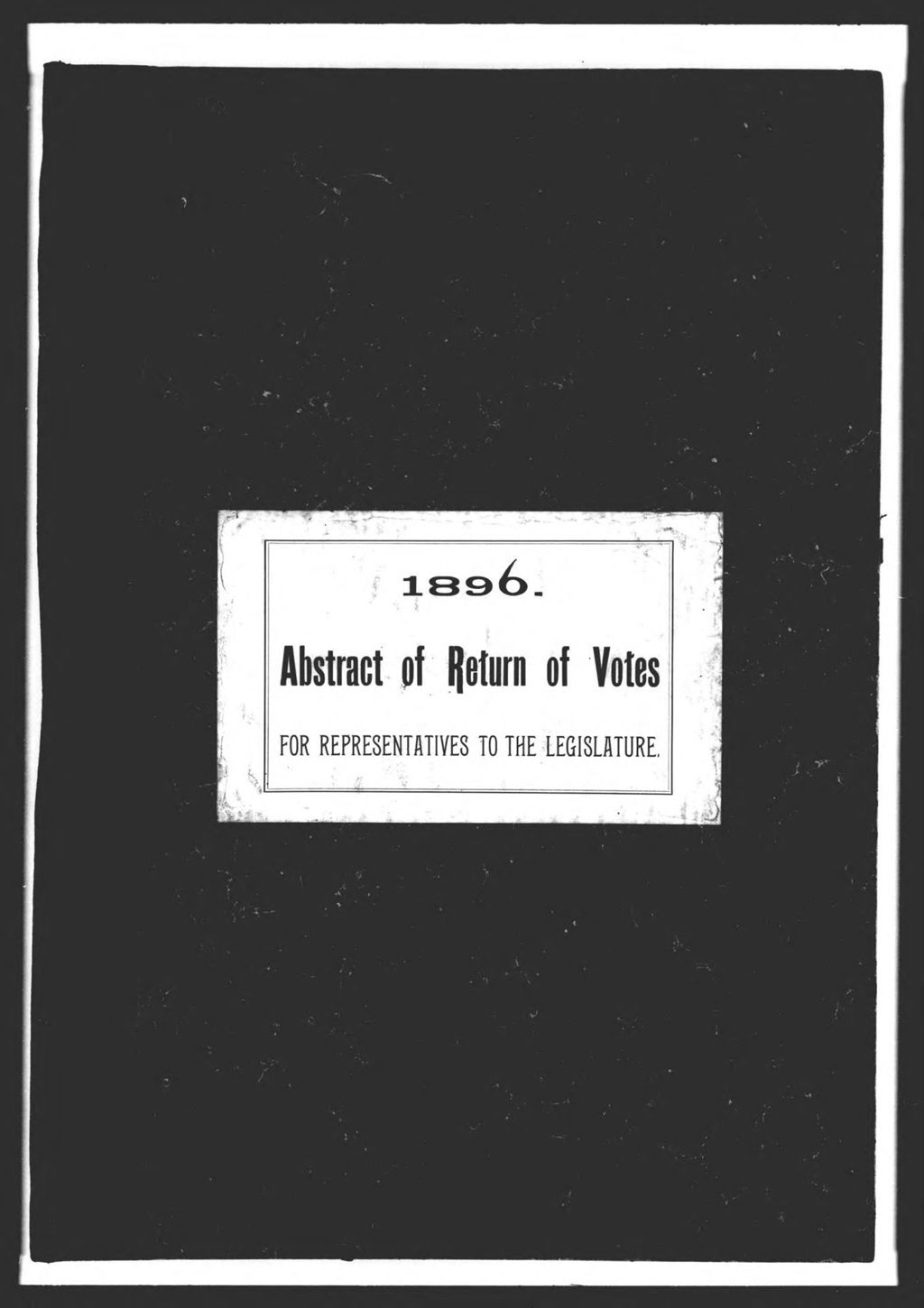 Miniature of General Election: Representatives to Legislature