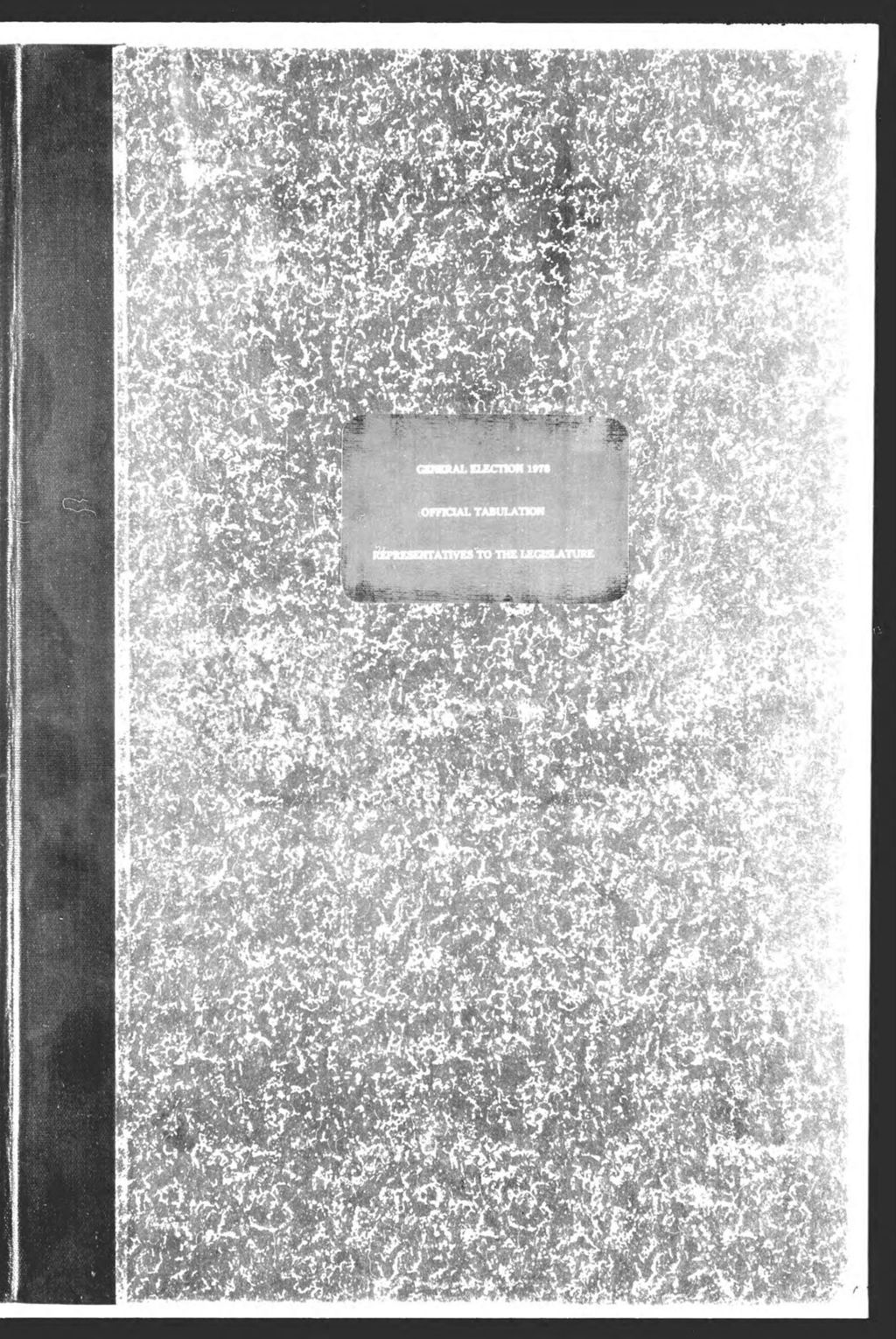 Miniature of General Election: Representatives to Legislature