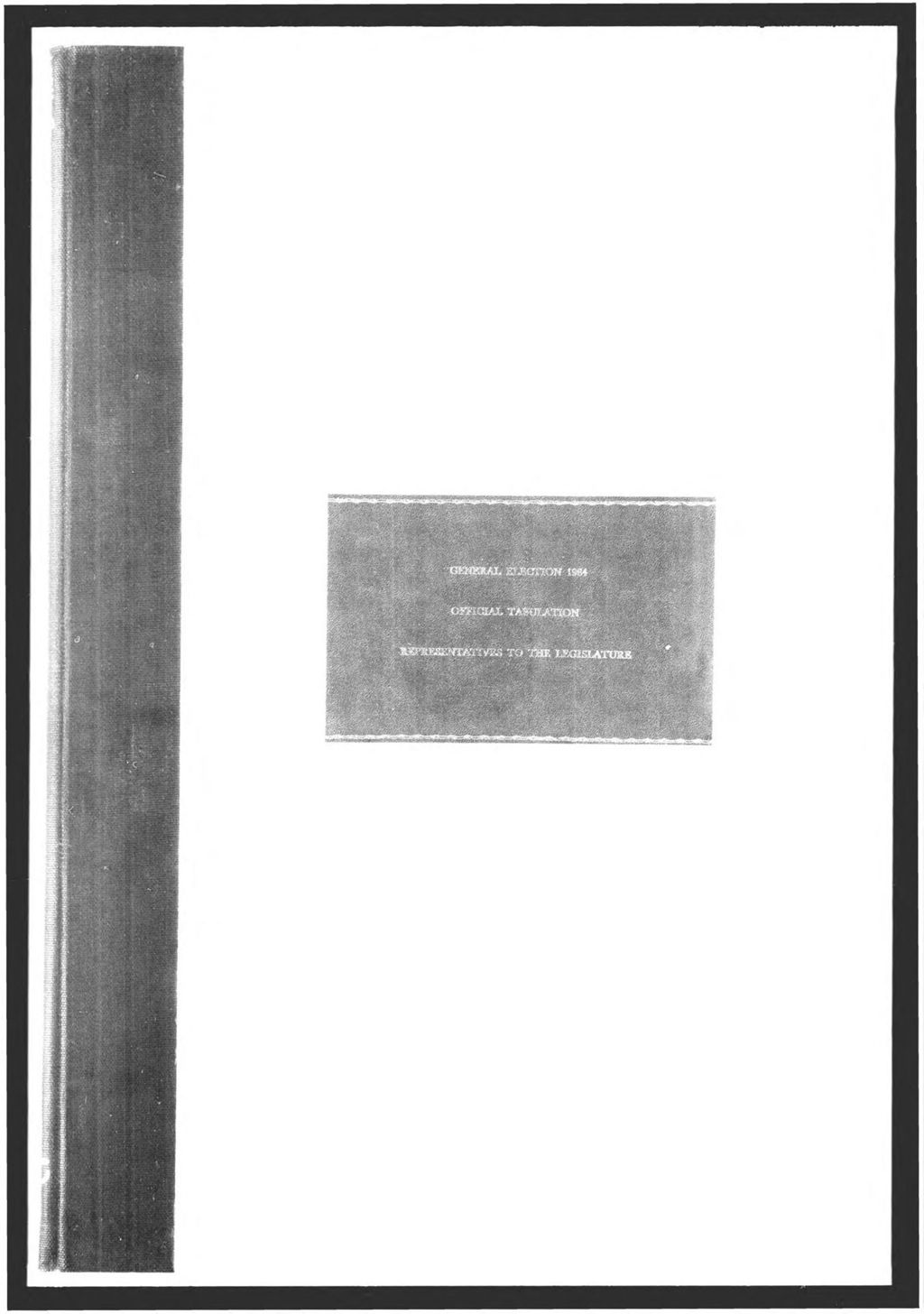 Miniature of General Election: Representatives to Legislature