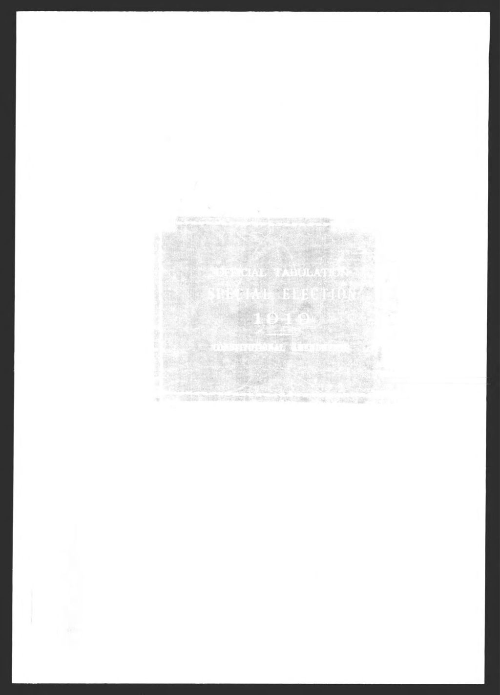 Miniature of Special Election: Constitutional Amendment