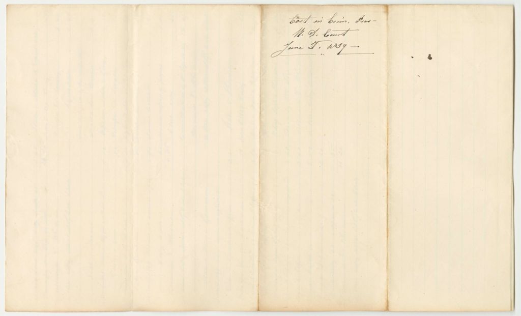 Miniature of Bills of Costs in Criminal Prosecution at the Western District Court in Oxford County, June Term 1839
