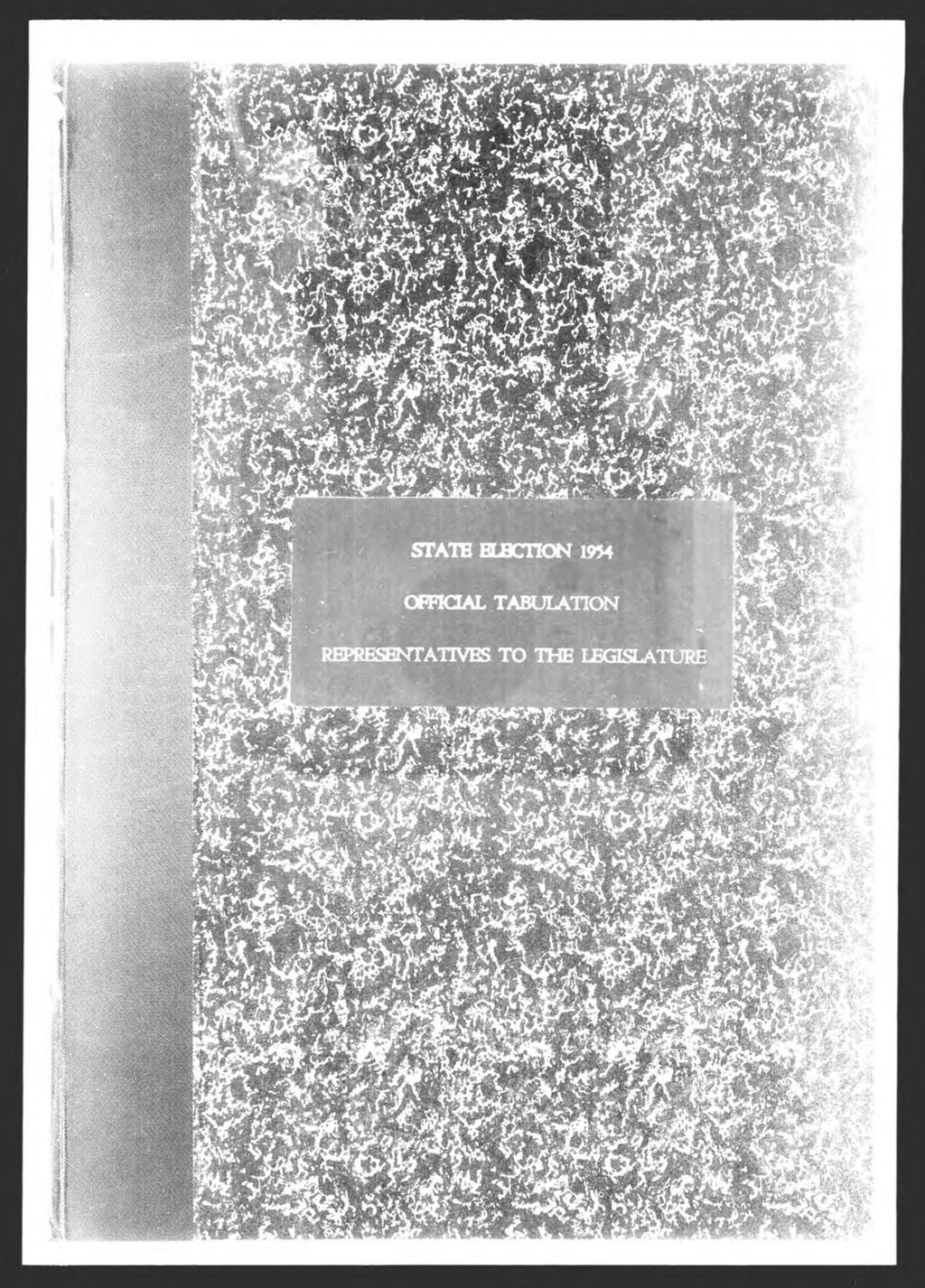 Miniature of General Election: Representatives to Legislature