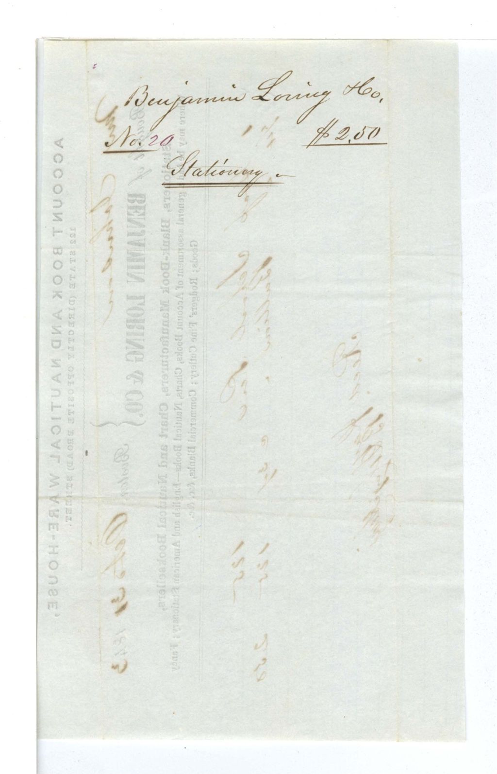 Miniature of Benjamin Loving, Stationary