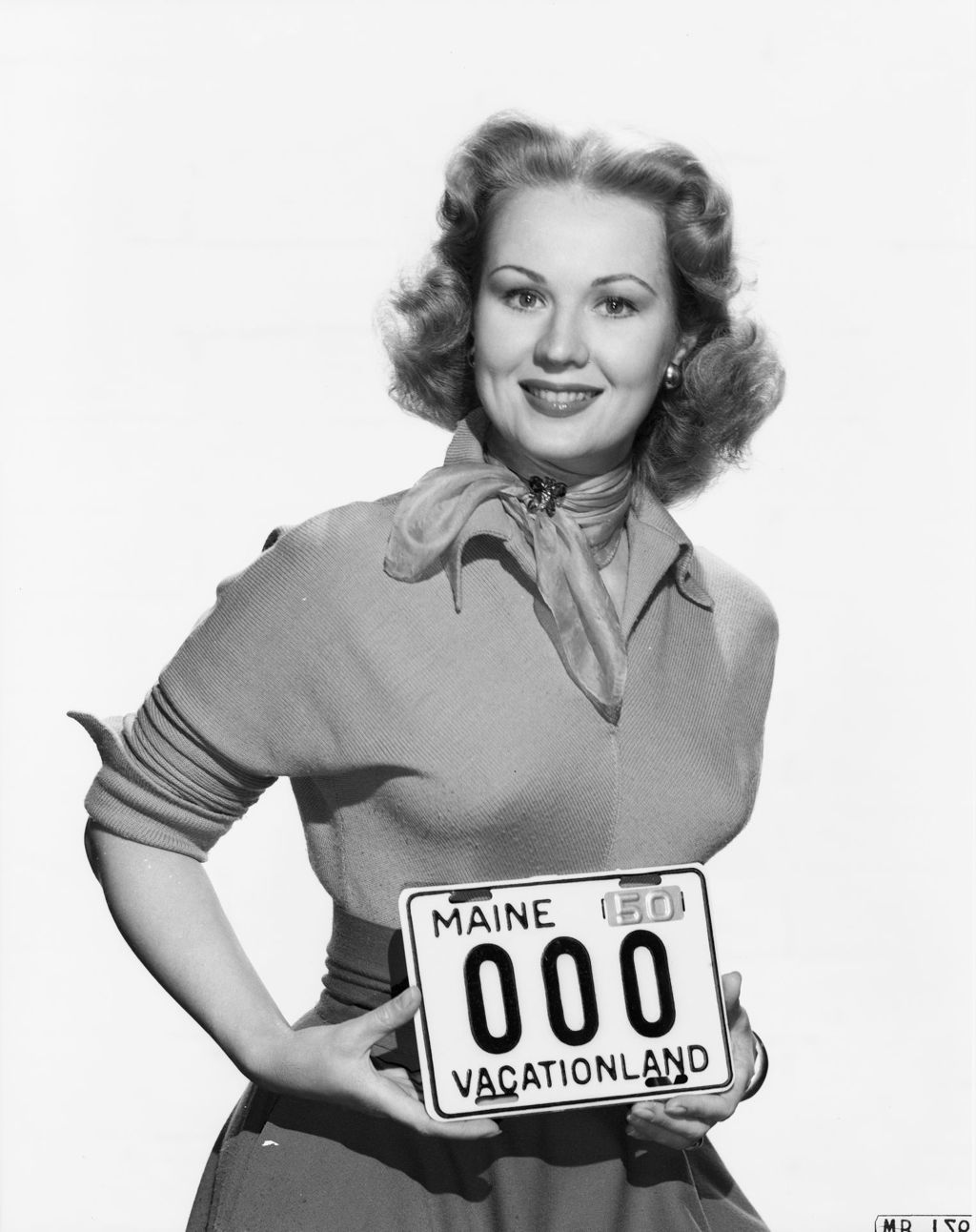 Miniature of License plate 1950, Virginia Mayo