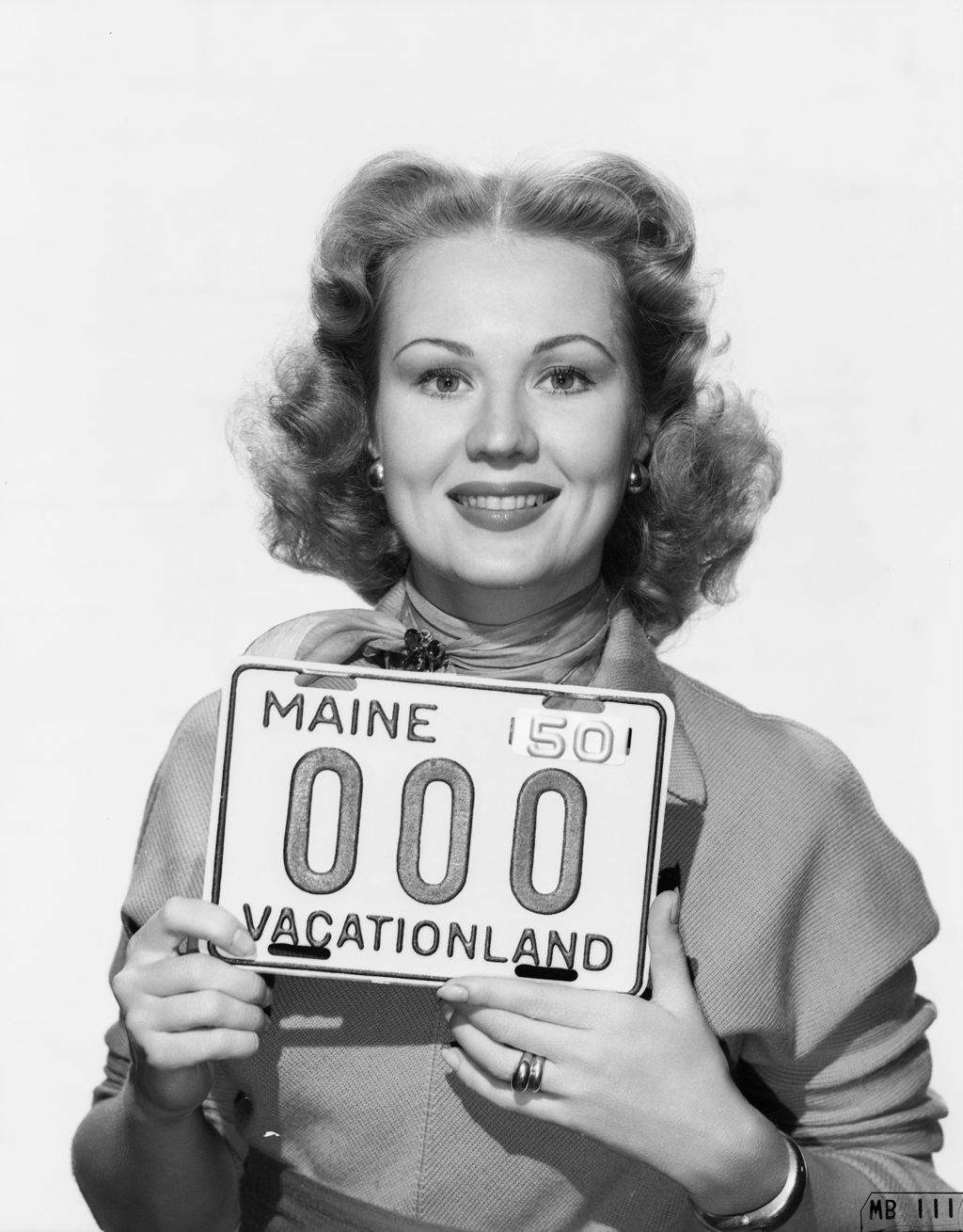 Miniature of License plate 1950, Virginia Mayo