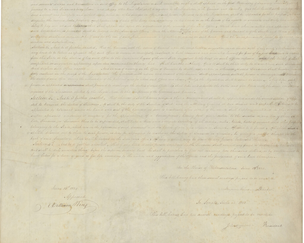 Miniature of Engrossed (Signed) Laws