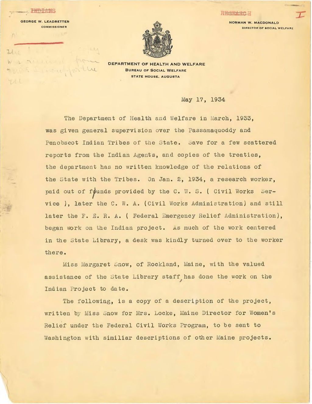 Miniature of Indian affairs documents from Maine Executive Council: Front Matter