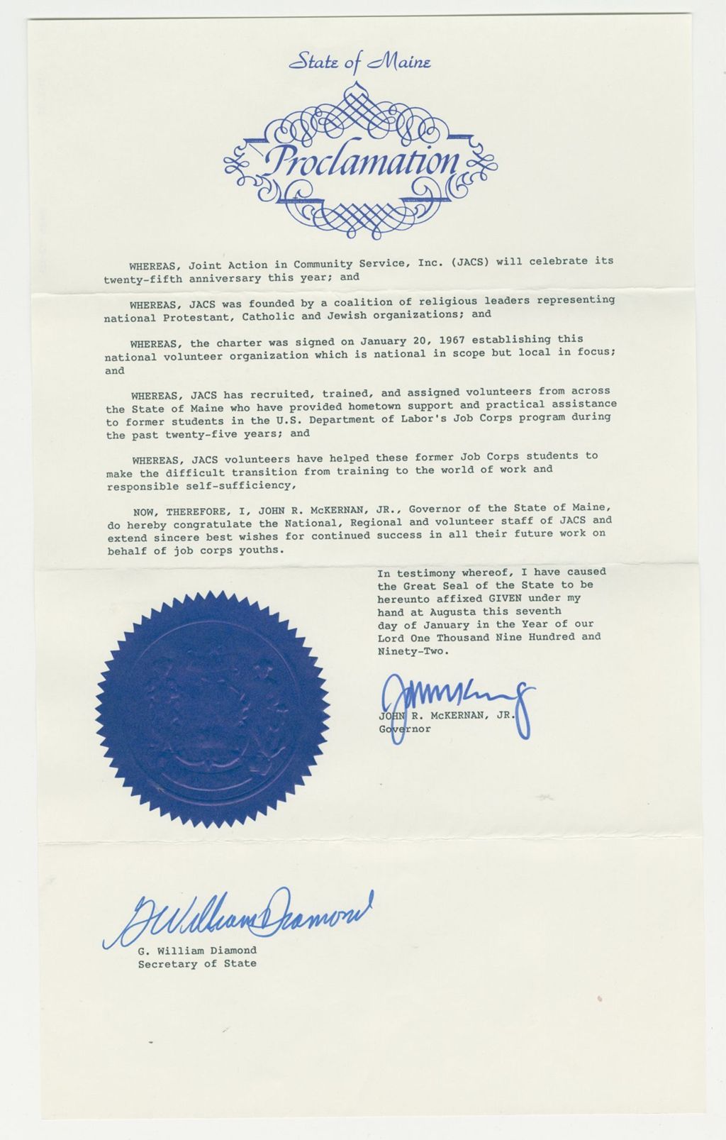 Miniature of Joint Action in Community Service Anniversary