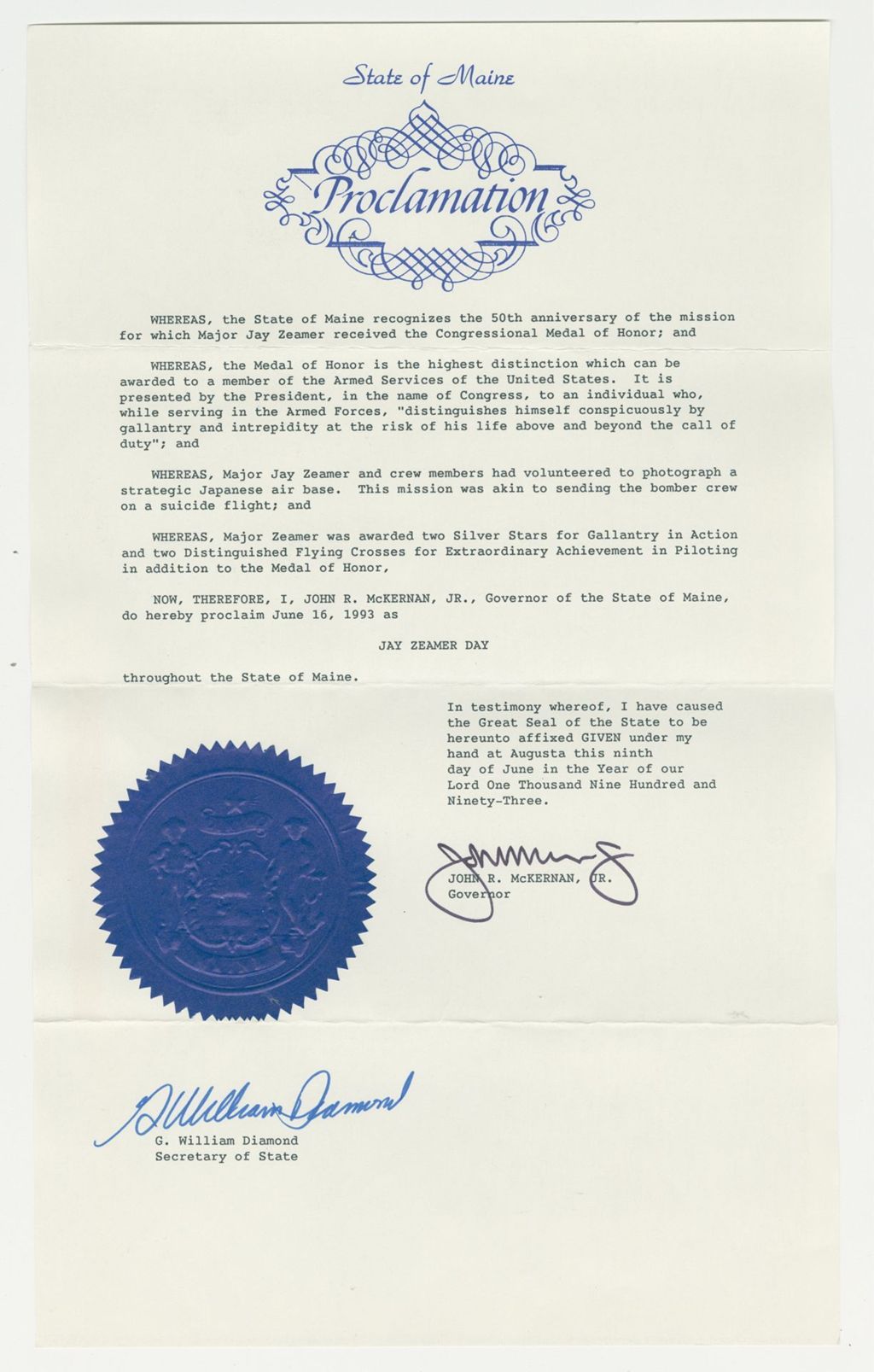 Miniature of Jay Zeamer Day
