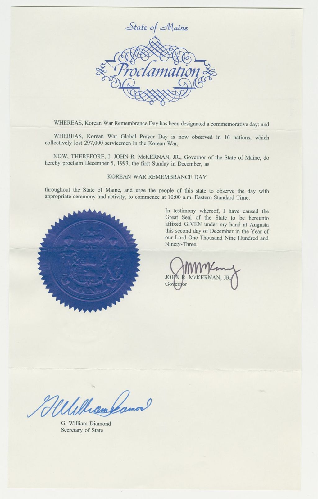 Miniature of Korean War Remembrance Day