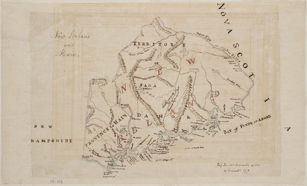 Miniature of New Ireland and Main[e], 1770