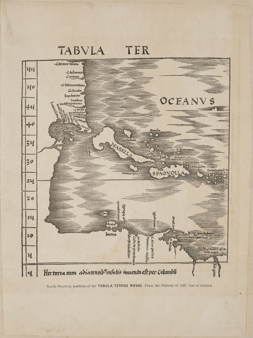 Miniature of Tabula Terre Nove  (Admirals Map), [Northwestern Portion], 1513