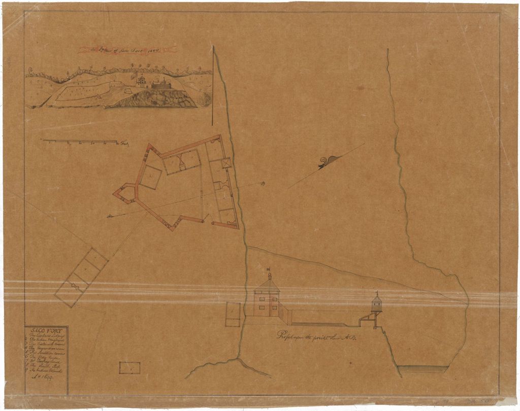 Miniature of The Prospect of Saco Fort, 1699