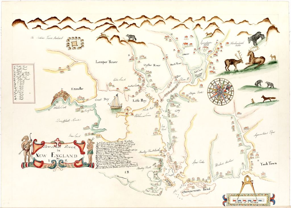 Miniature of Pascatway River in New England, circa 1670
