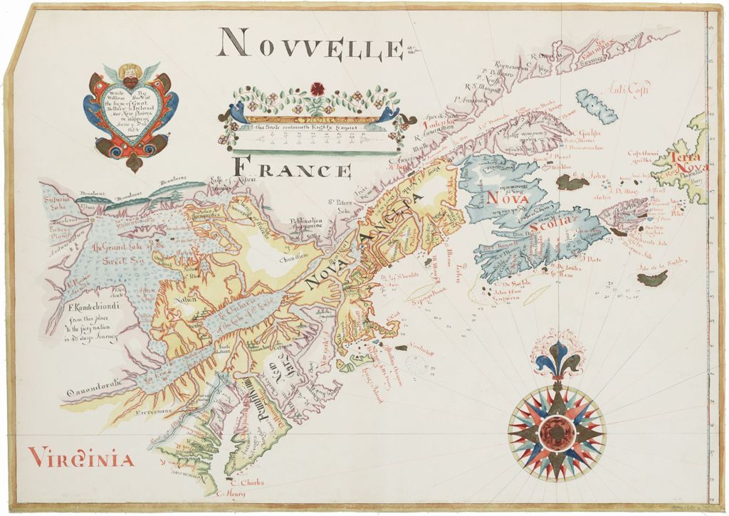 Miniature of Nouvelle France, Nova Anglia, Nova Scotia, and Virginia, 1684