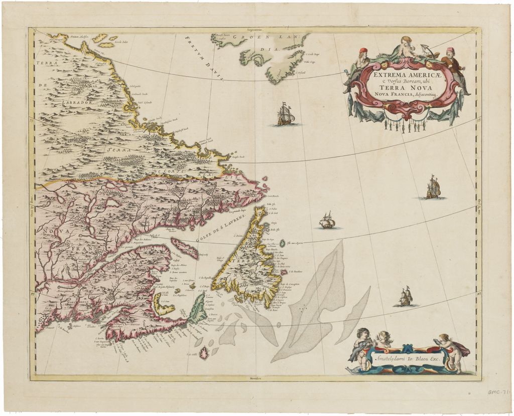 Miniature of Extrema Americae Versus Boream, ubi Terra Nova Nova Francia, 1662