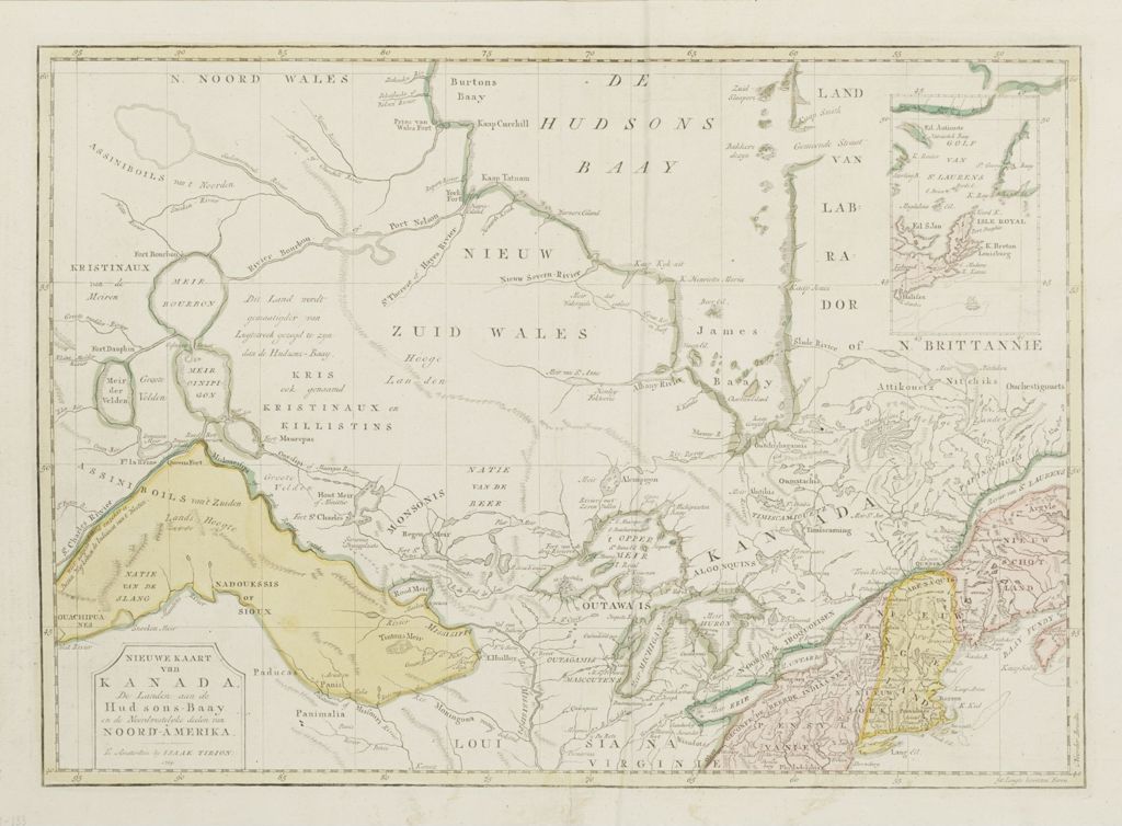 Miniature of Nieuwe Kaart van Kanada, De Landen aan de Hudson's-Baay en de Noordwestelyke deelen van Noord-Amerika, 1769