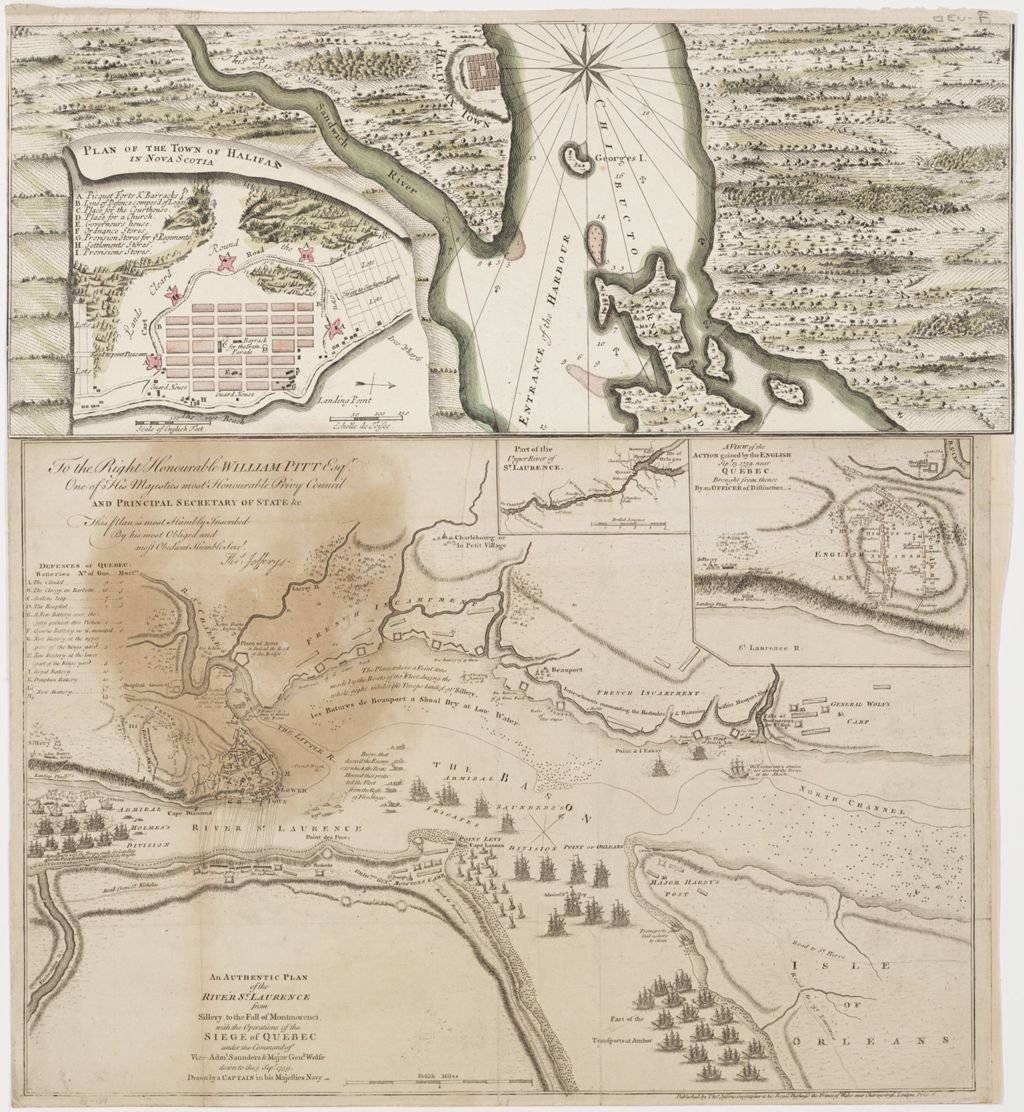 Miniature of An authentic plan of the River St. Laurence from Sillery, to the fall of Montmorenci [...], 1759