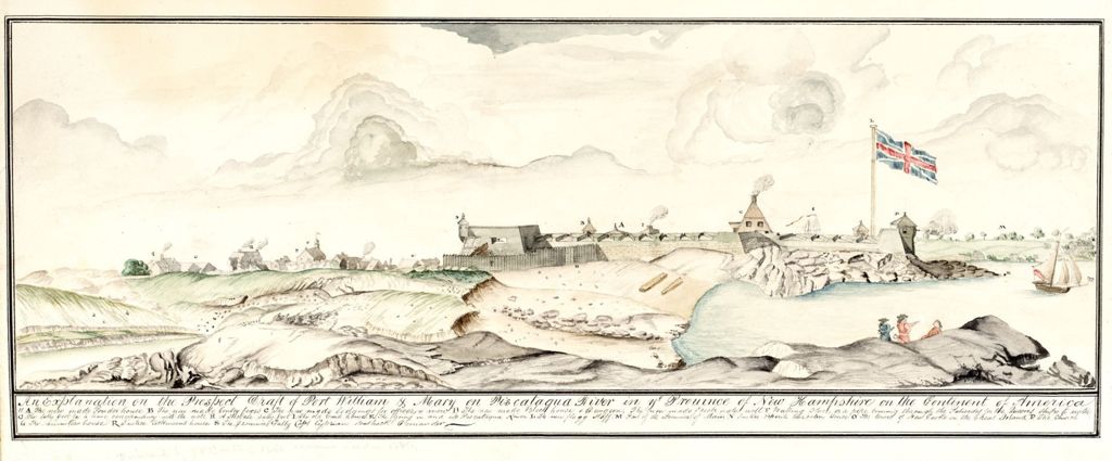 Miniature of An Explanation on the Prospect Draft of the Fort William and Mary on Piscataqua River in ye Province of New Hampshire on the Continent of America, 1705