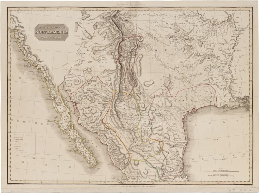 Miniature of Spanish Dominions in North America, Northern Part;  1811