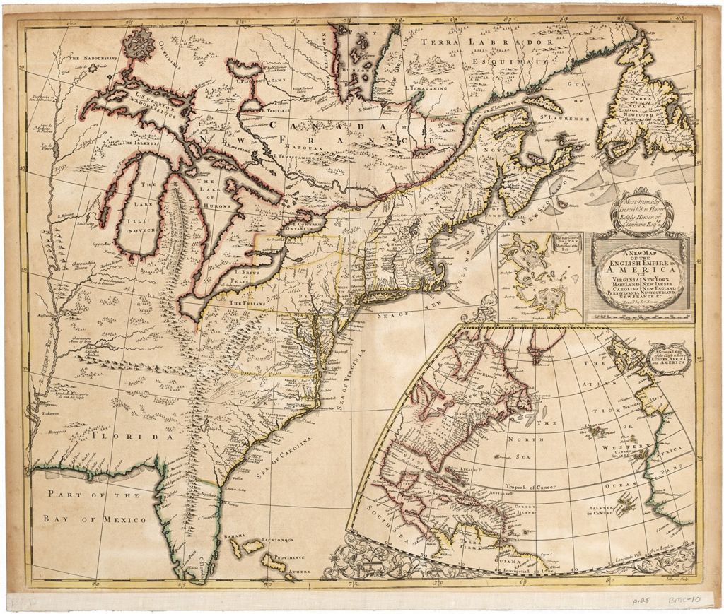 Miniature of A New Map of the English Empire in America [...], 1719