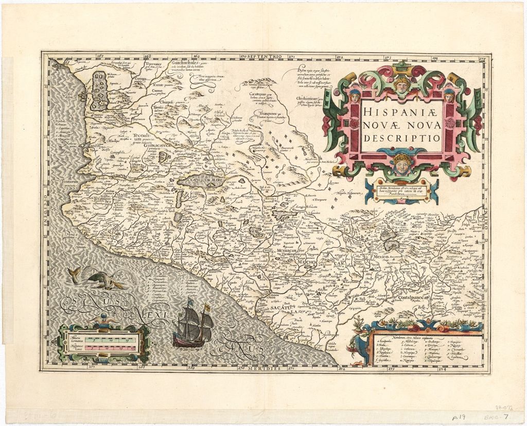 Miniature of Hispaniae Novae Nova Descriptio; circa 1606