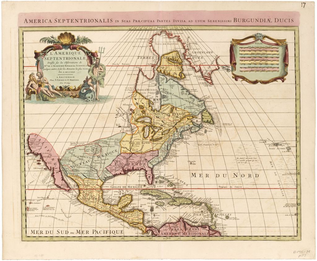 Miniature of L'Amerique Septentrionale [...]; 1742