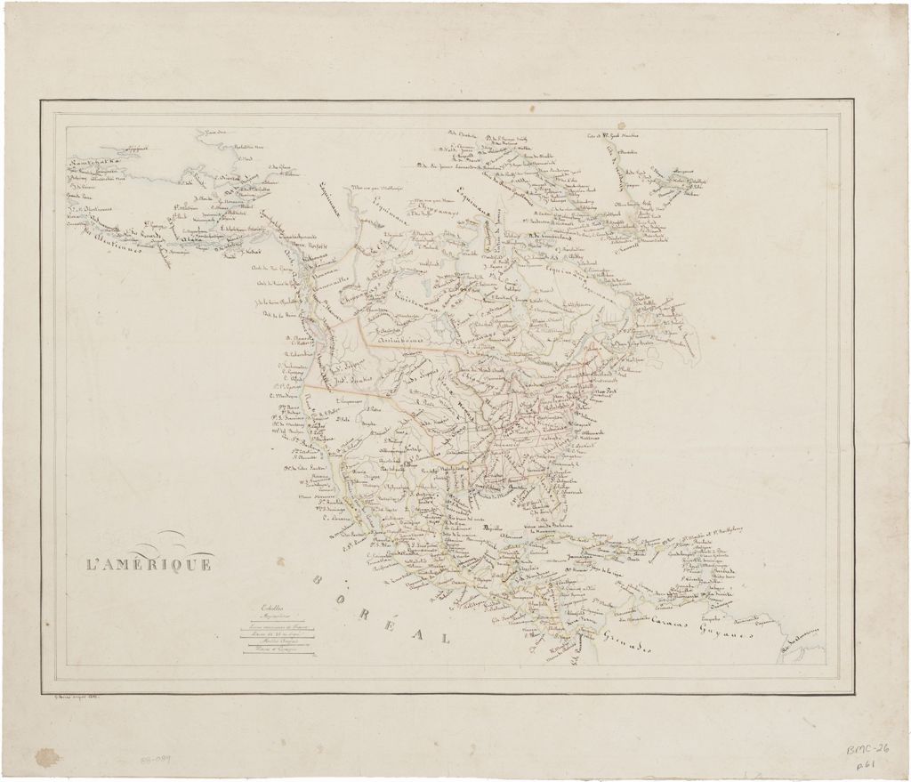 Miniature of Carte de L'Amerique, circa 1822