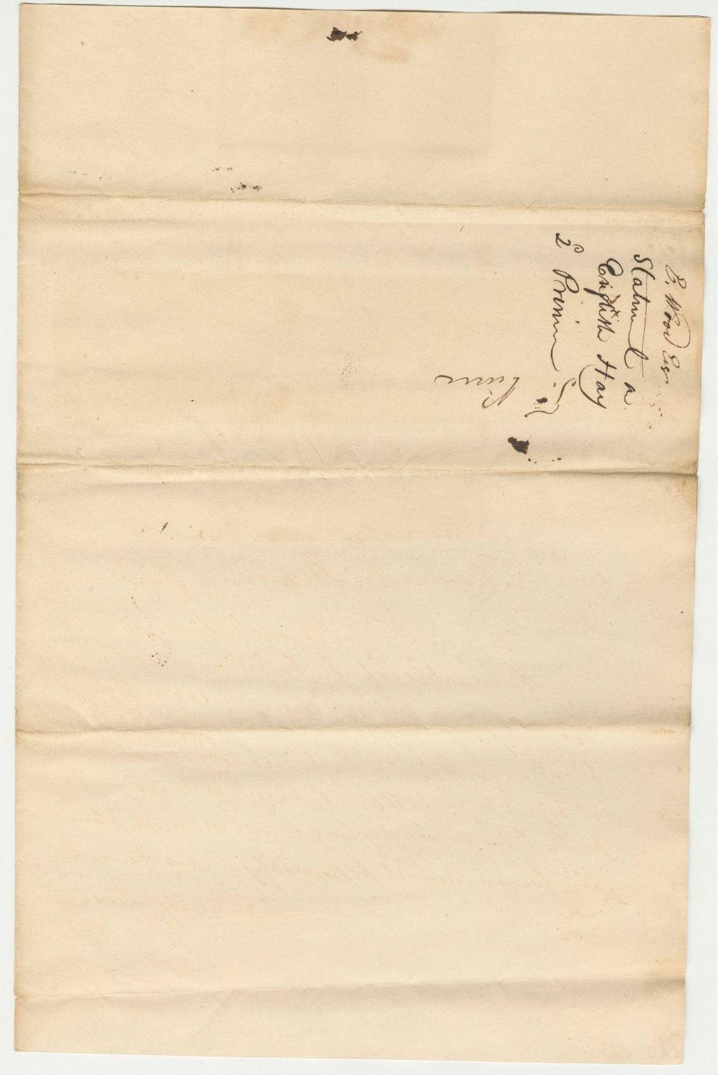 Miniature of Elijah Wood Statement on English Hay 2nd Premium, 1833-09-18