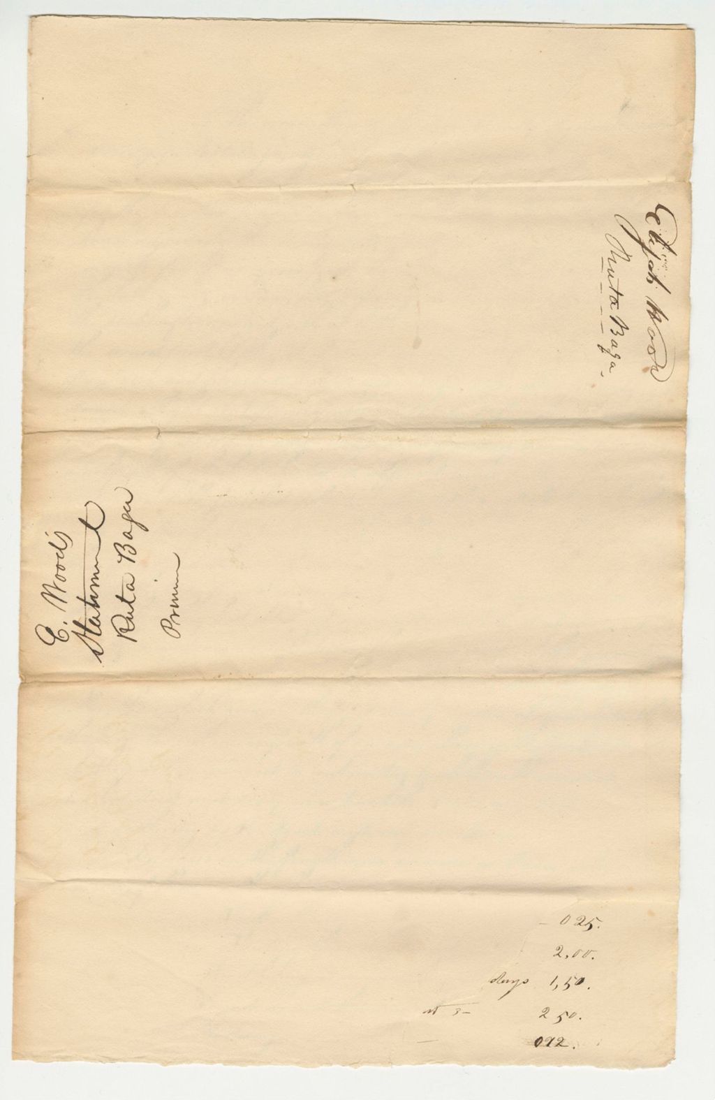Miniature of Elijah Wood Statement on Rutabaga Premium, 1833-10-31