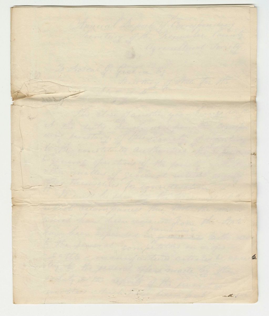 Miniature of Annual Report of the Corresponding Secretary of the Kennebec County Agricultural Society, 1835-01-28