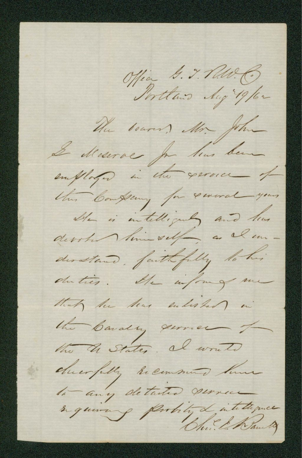 Miniature of Recommendation for John Meserve