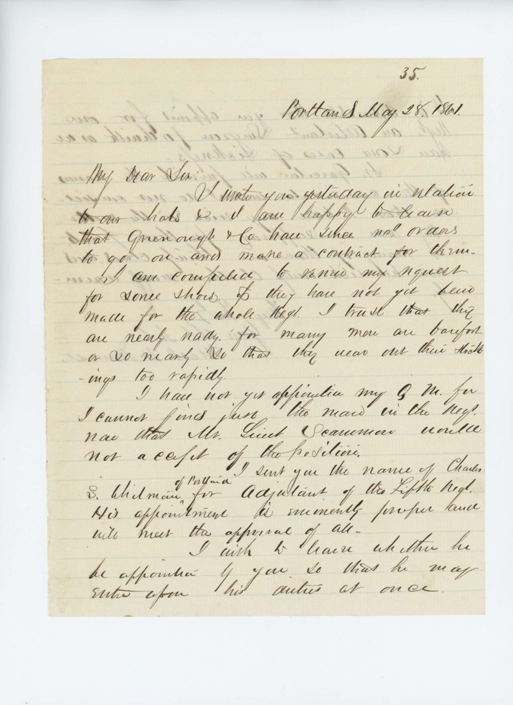 Miniature of Mark H. Dunnell inquires about hats and shoes