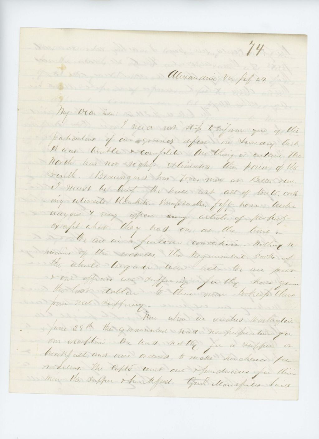 Miniature of Colonel Dunnell writes about the Union defeat at Manassas