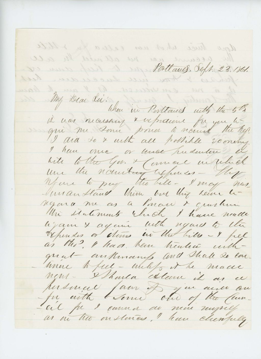 Miniature of Mark Dunnell requests payment for recruiting expenses