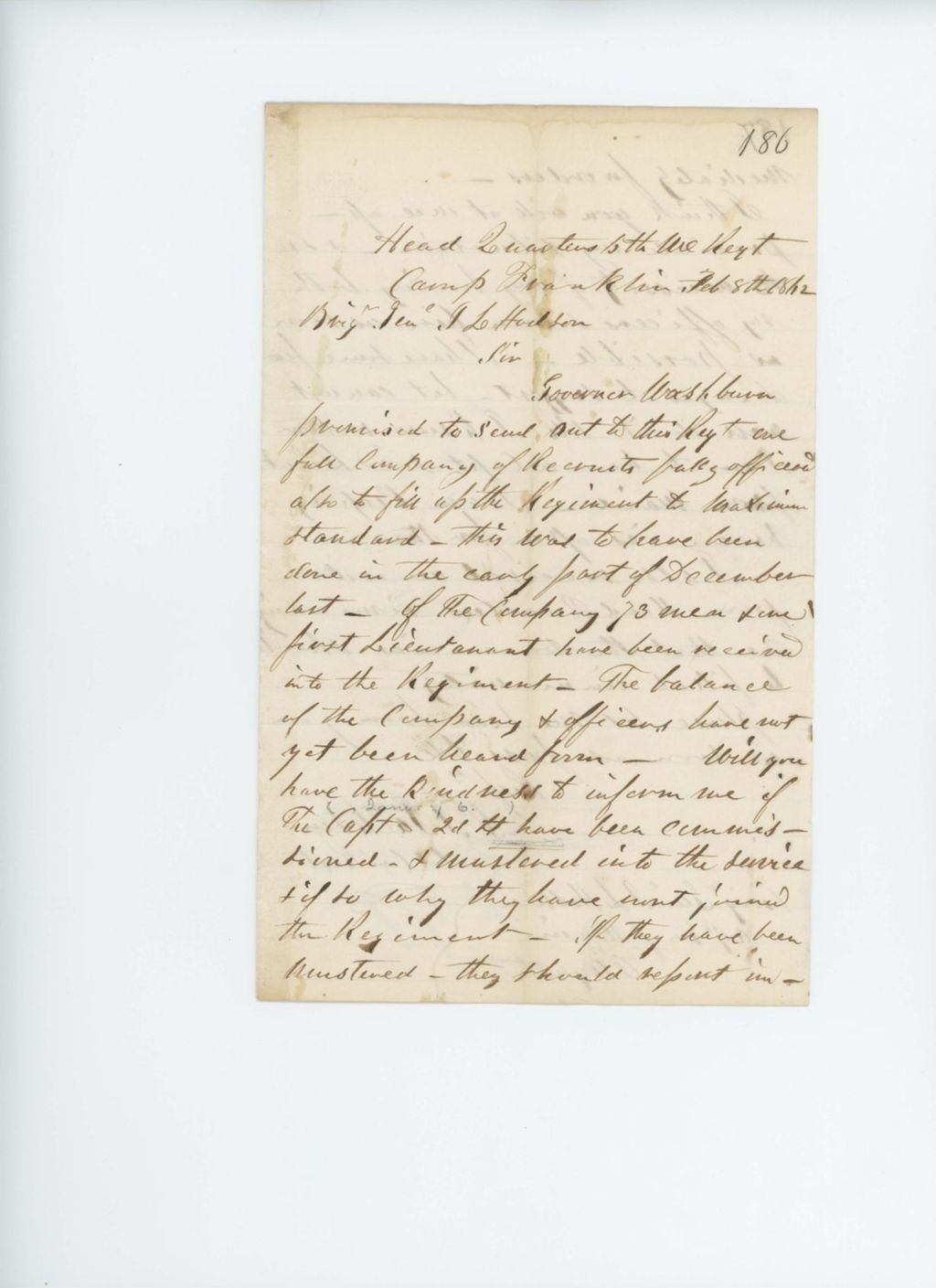 Miniature of Colonel Jackson requests recruits