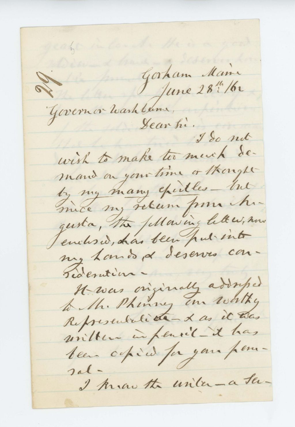Miniature of Chaplain John Adams recommends promotion of a sergeant in Company A