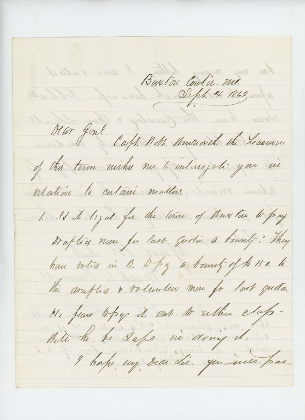 Miniature of Mark Dunnell forwards questions about bounty payments to General Hodsdon