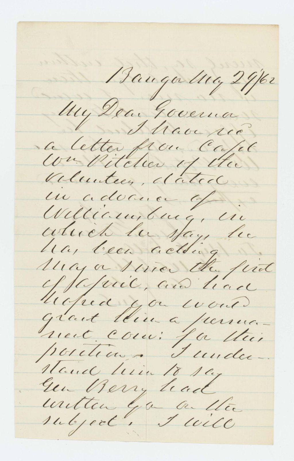 Miniature of Rufus Dwinal recommends Captain William Pitcher