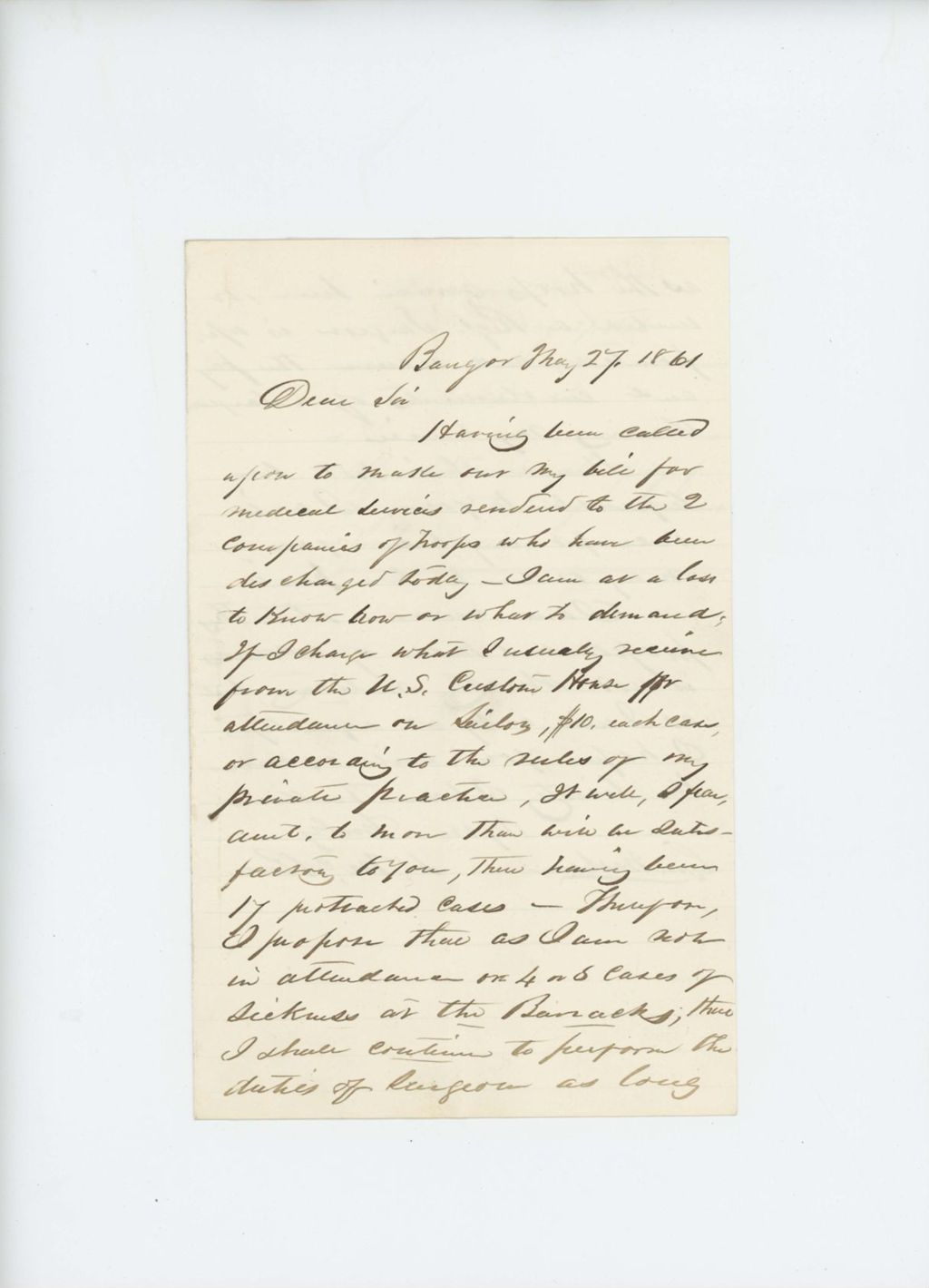 Miniature of Doctor Daniel McRuer offers his medical services
