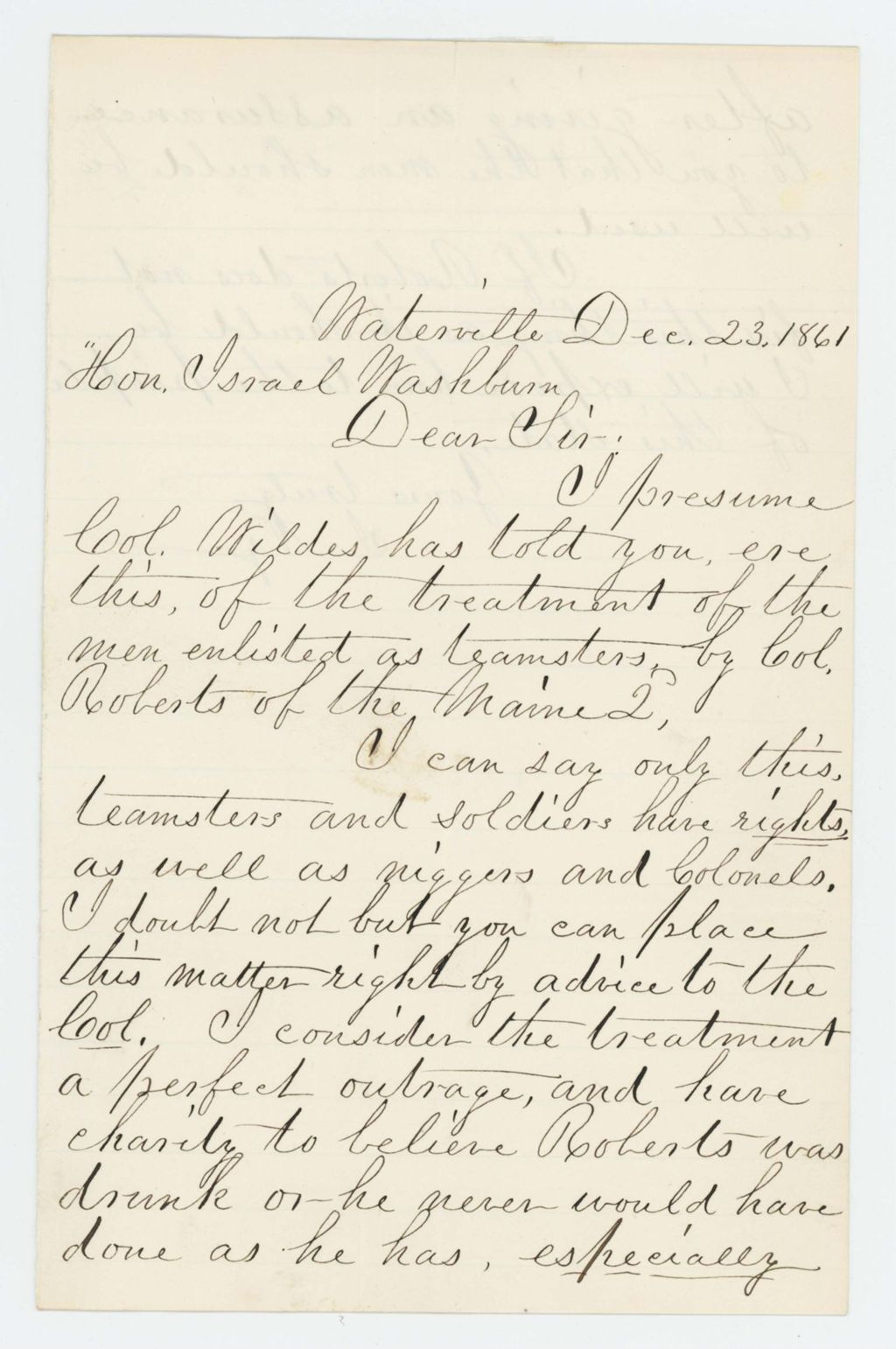 Miniature of Samuel Field informs Adjutant General Hodsdon of nine recruits
