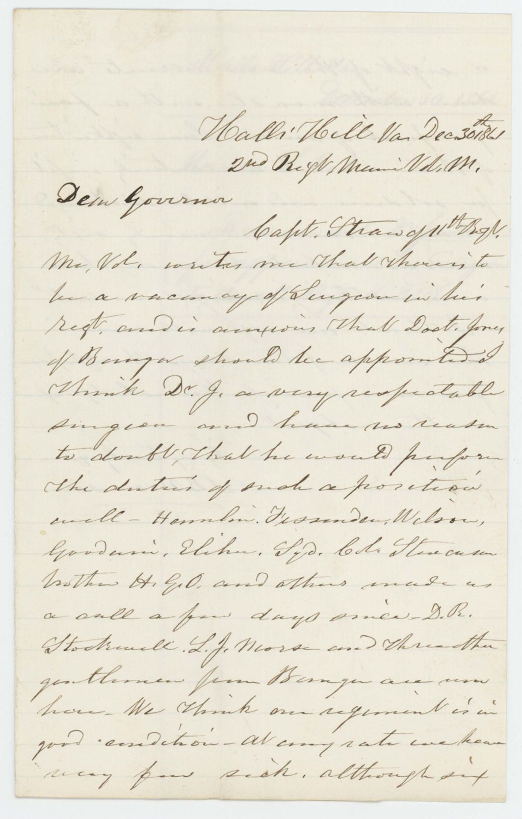 Miniature of Adjutant John Reynolds asks Adjutant General Hodsdon why he doesn't want him appointed to the regiment