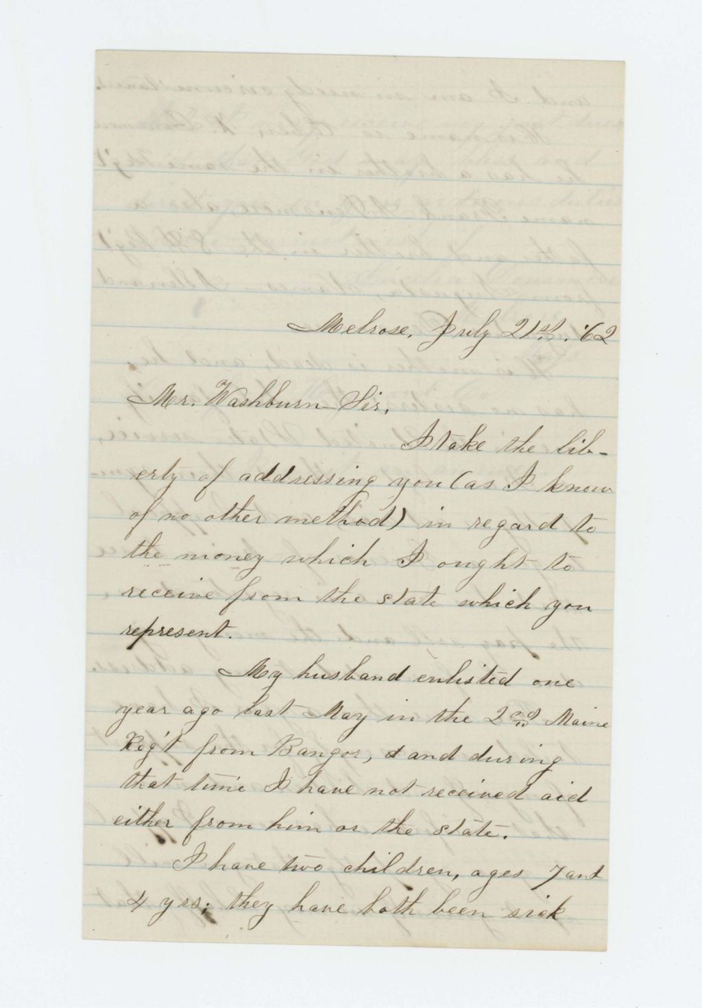 Miniature of Lucelia Densmore requests aid