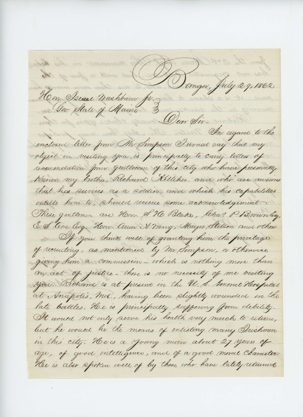 Miniature of D.F. Kelleher requests commission for brother Richard Kelleher