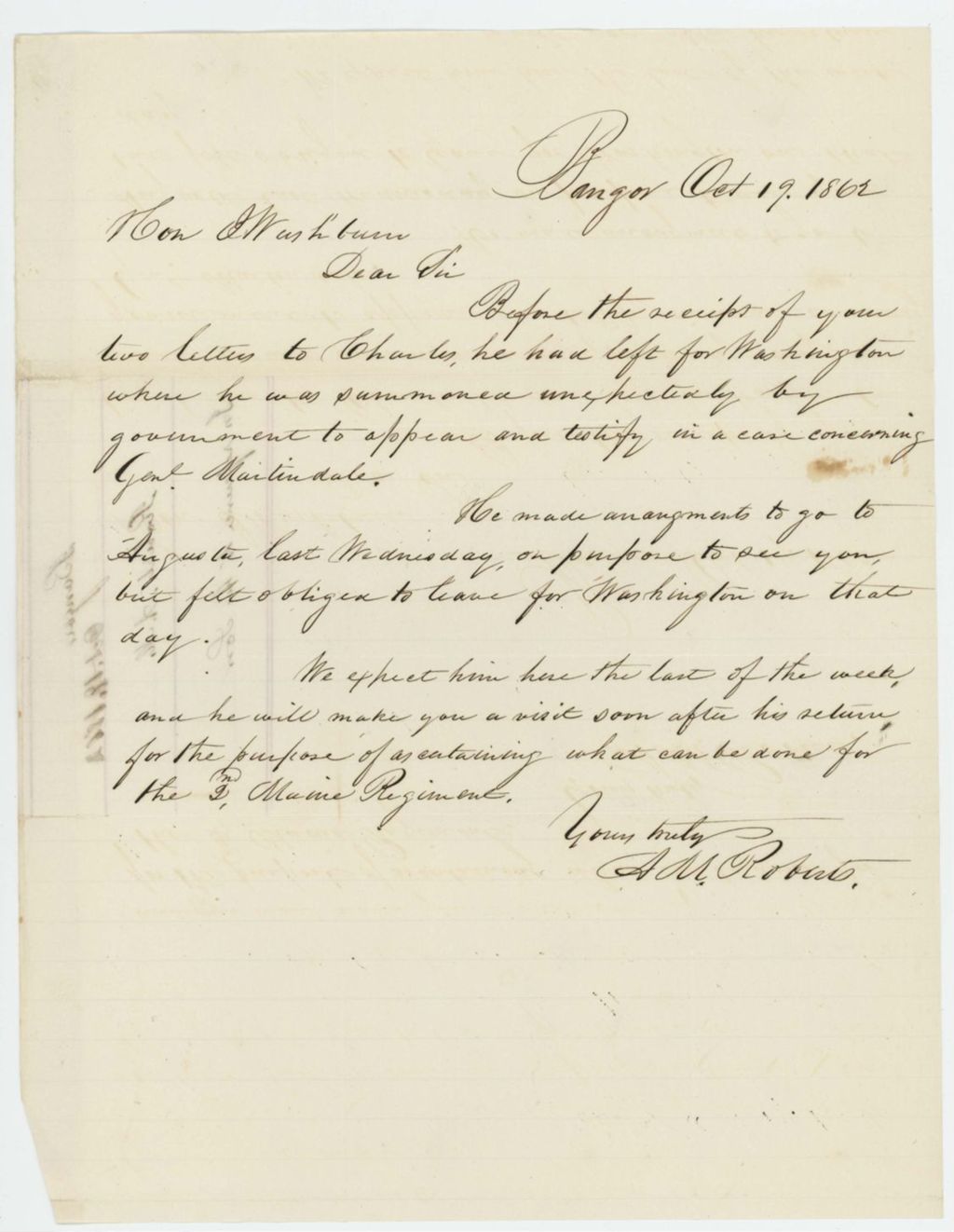 Miniature of Luther M. Pollard requests his descriptive list be sent to him in hospital
