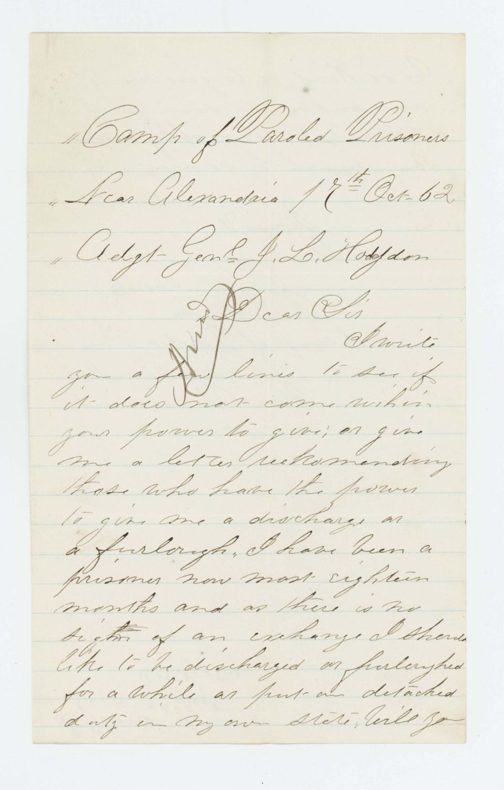 Miniature of S. Morris requests a discharge