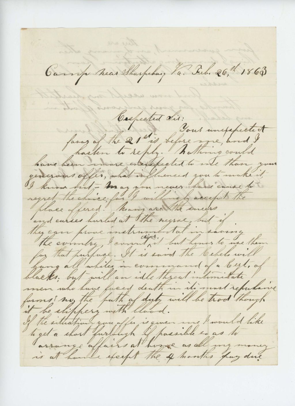 Miniature of Leonard D. Carver thanks George W. Brown for his offer