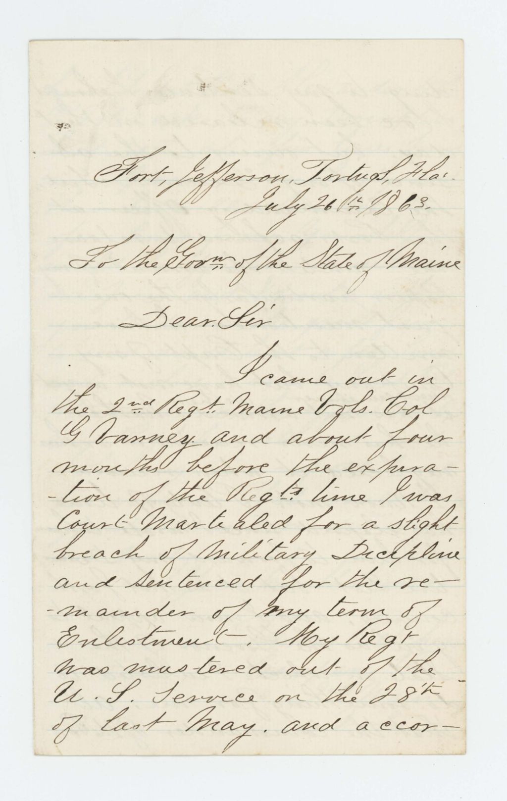 Miniature of Thomas Belcher requests discharge after court-martial