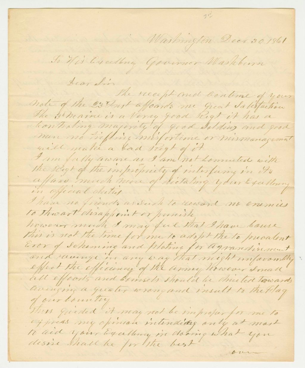 Miniature of J.N. Tucker expresses his views about the regiment